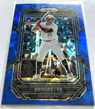 2023 Panini Prizm Baseball Brooks Lee Minnesota Twins Blue Cracked Ice Prizm #68