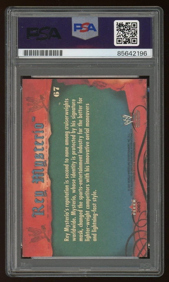 Rey Mysterio "619" PSA/DNA Auto 2003 Fleer #67 WWF Signed Autographed WWE - Image 2 of 2