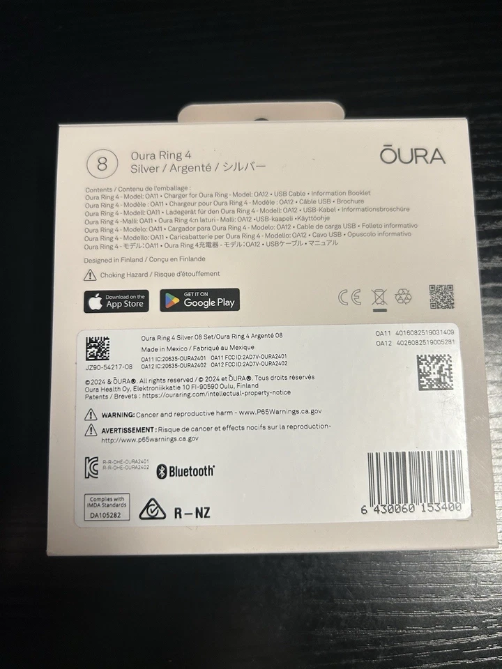 OURA Ring Gen 4 - Silver - Size 8- BRAND NEW SEALED IN BOX - Image 2 of 2