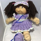Jesmar-Spain vintage 1970-1982 Cabbage Patch HM#2 HTF purple Knit 4 PC Dress Set