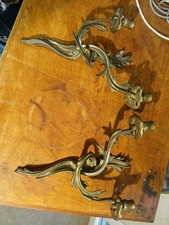 2 ALTE WANDLEUCHTER KERZENHALTER  BRONZE ODER MESSING