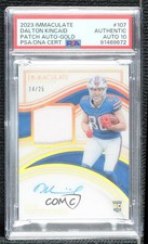 2023 Immaculate Rookie Gold 14/25 Dalton Kincaid PSA Authentic Patch Auto 3hd