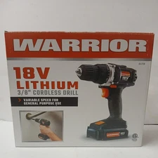 Warrior 18V Lithium Cordless Drill 3/8” Variable Speed w/ Battery Harbor Freight