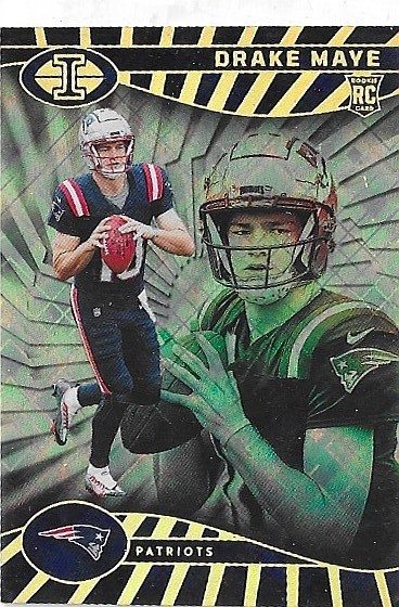 2024 Panini Illusions #59 Drake Maye Yellow Diamond Trophy Collection