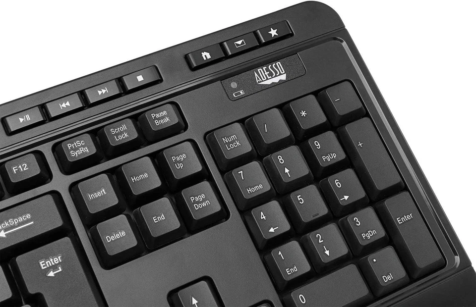 Adesso WKB-1320CB-UK Antimicrobial Wireless Desktop Keyboard and Mouse Combo for - Image 4 of 4