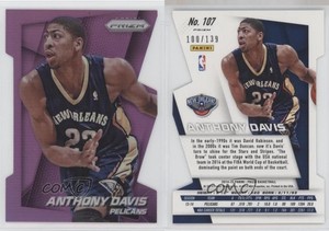 2014-15 Panini Prizm Purple Die-Cut Prizm /139 Anthony Davis #107