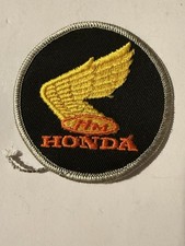 Honda Motorcycle "Wing" HM Vintage Embroidered Patch 3" diameter