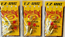 Lot of 3 STRIKE KING 1/2oz EZ-RIG Pre-rigged Brass Carolina Rig Weights