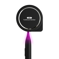 UV Toothbrush Sanitizer Holder, and Holder Cover Black
