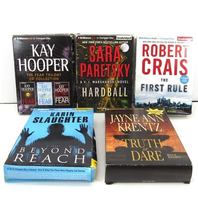Brilliance Audio on CDs Audiobooks Lot of 5 Different Authors Different Titles