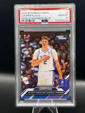 2024 BowmanU -  Cooper Flagg Blue #2/49 (RC) PSA 10 Jersey Number Rookie Madness