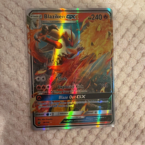 The Pokémon Company Blaziken GX 28/168 SM Celestial Storm Ultra Rare Holo ENG