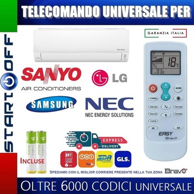Telecomando per Condizionatore d'Aria Compatibile con Sanyo RCS-SH1BG RCSSH1BG