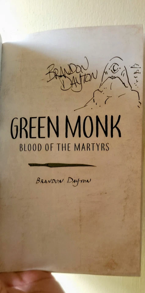 Green Monk Graphic Novel Book Vol 1 Blood of the Martyrs Dayton SIGNED + SKETCH - Image 3 of 3