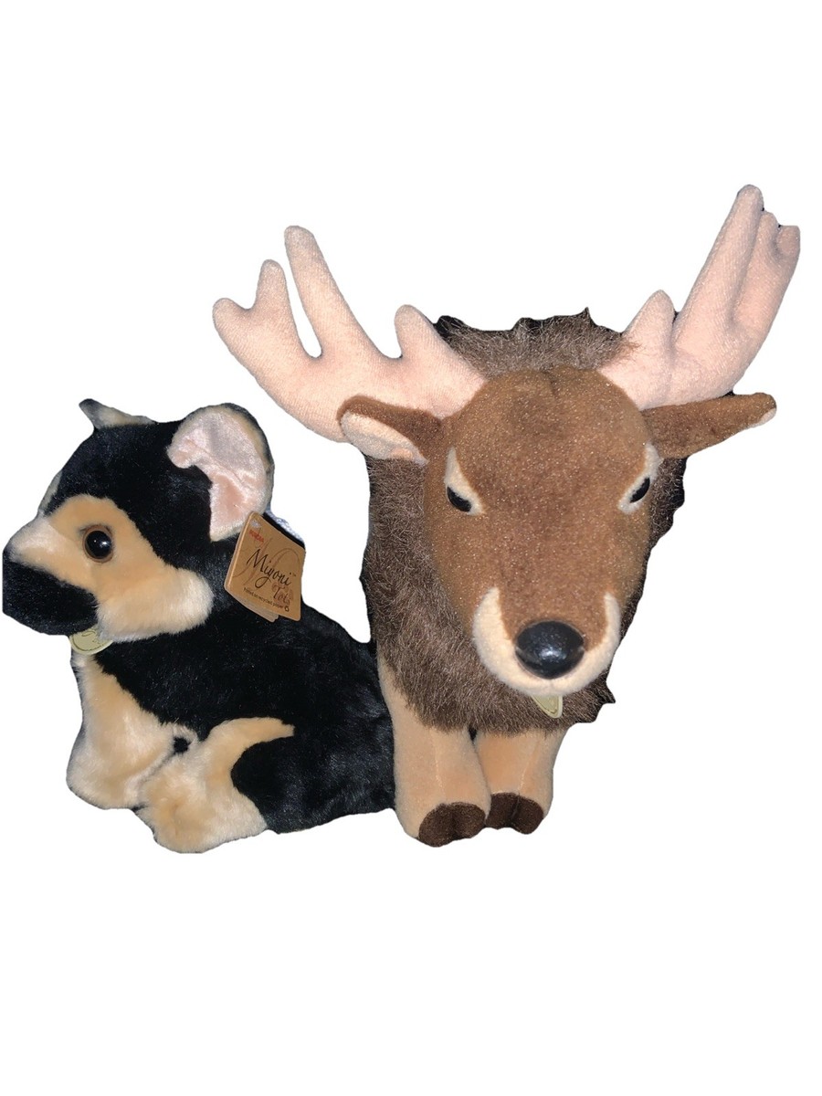 Miyoni by Aurora Realistic German Shepherd Pup Plush Toy Tag Puppy Dog Plus  Elk