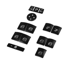Set of 14 Window Switch Button Sticker Door Armrest Window Lift Switch Black
