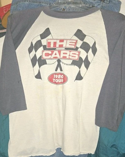 ORIGINAL The Cars Panorama Tour 3/4 Sleeve Jersey T Shi 1980s vintage concert t-shirt, vintage, size S, single stitch, B+ condition