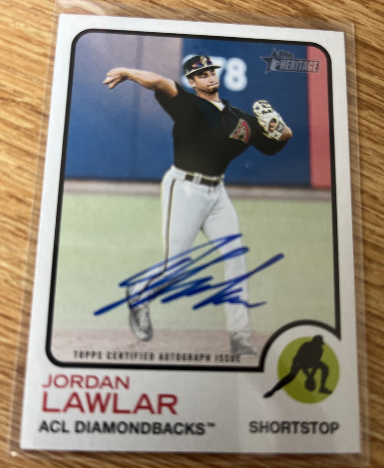 2022 Topps Heritage Minor League Edition Real One Jordan Lawlar #ROA-JL Auto