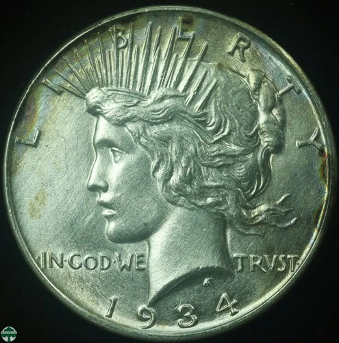 1934-P Silver PEACE Dollar - AU Details