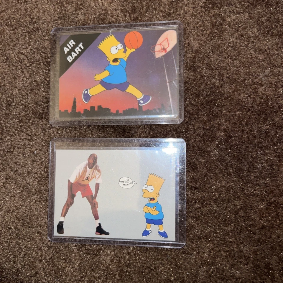 1990 年迈克尔·乔丹 Knows 巴特·辛普森宣传卡 + 巴特·辛普森知道全套 — 第 2/3 张图片