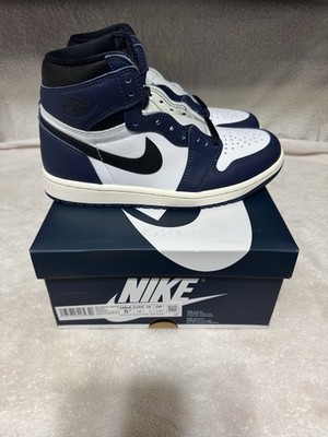 Nike Air Jordan 1 Retro High OG Midnight Navy Black White High Top Men's Basket 
