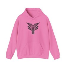 Deadfish Company Chopper Wings Motorcycle Logo Hoodie Biker Crest Sweatshirt