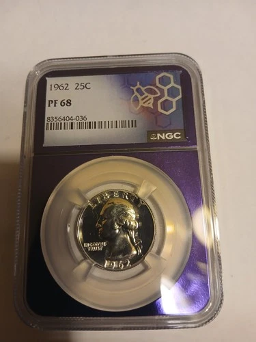 1962 washington quarter proof-68 ngc