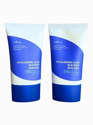 ISNTREE Hyaluronic Acid Watery Sun Gel SPF50+ PA++++ Sunscreen 50ml (2 Pack)