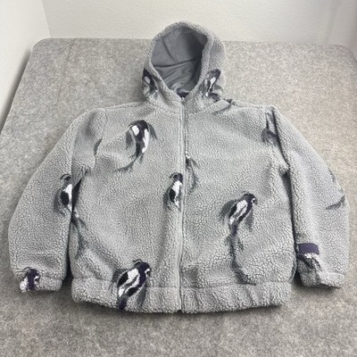 Taylor Swift 'Speak Now' Jacket Medium Gray Koi Fish Sherpa Fleece Full Zip Hood
