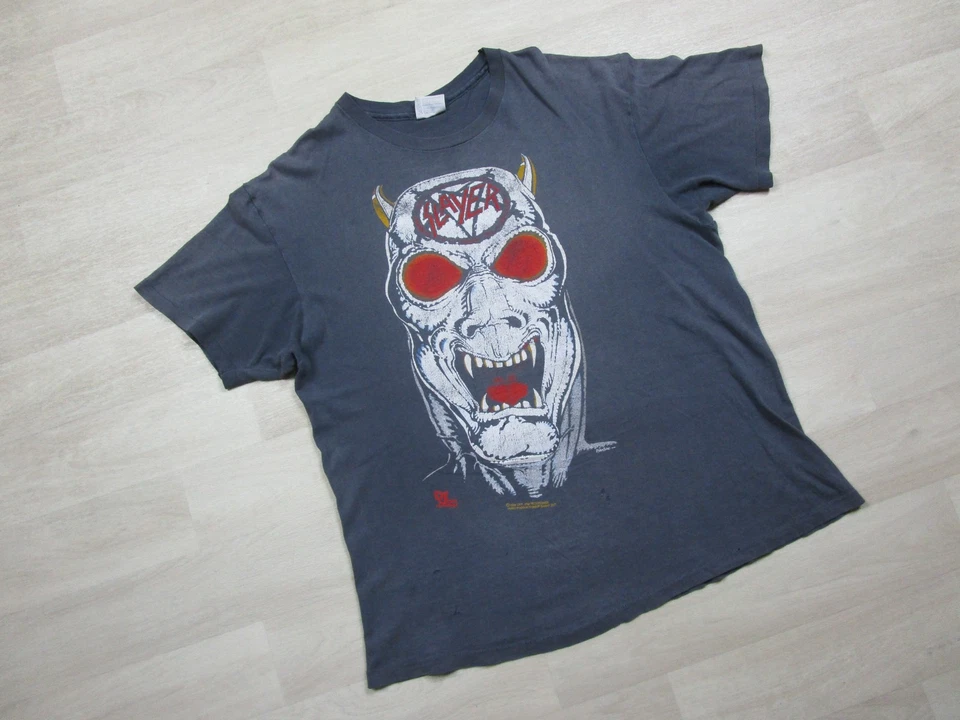 Vintage Slayer Reign in Blood 1986 Tour T-Shirt (XL) Black Single Stitch Def Jam - Image 2 of 4