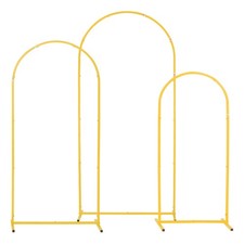 Uimoso Wedding Arch Backdrop Stand 6ft 5ft 4ft 3 PCS Metal Events Party Decor
