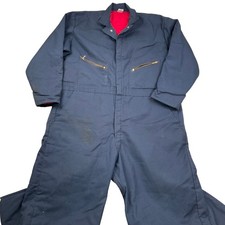 VF Imagewear Coverall Mens XLRG Navy Blue Quilted Lined Jumpsuit Workwear