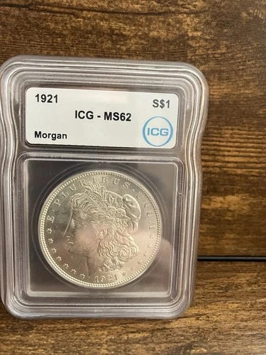 1921 Morgan Silver Dollar $1 ICG MS62