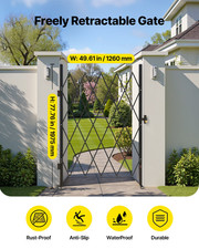 Single Folding Security Gate, 49.61 x 77.76 in W x H