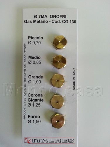 Ugelli Gas Metano Piano Cottura Forno Ariston Zanussi Indesit Candy Whirlpool - Foto 4 di 6
