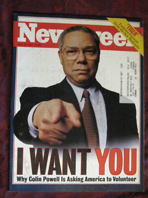 NEWSWEEK April 28 1997 Colin Powell Volunteerism Tobacco Settlement Tiger  Woods