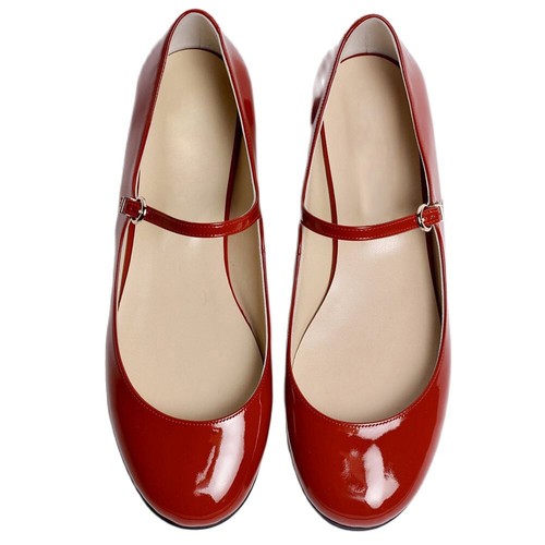 34-46 Women's Buckle Round Toe Mary Jane Shoes Flats PU Leather Spring Plus Size - Bild 10 von 17
