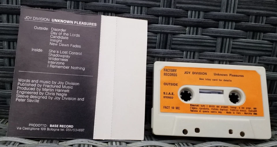 Joy Division Unknown Pleasures Rare 1980 Italian Cassette Orange Labels Foto 2 de 4