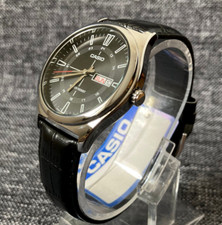 CASIO COLLECTION MTP -V001L-1C ANALOGUE STAINLESS STEEL LEATHER BAND BRAND MEW