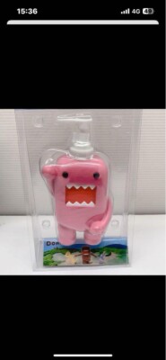 Rare NHK Domo-kun Soap Dispenser Pink Empty Containers JP