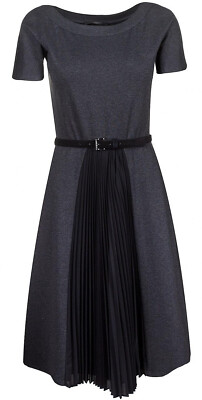 WEEKEND MAX MARA MAXMARA anthracite dress model SALUTE size M fits UK 10-12 NWT