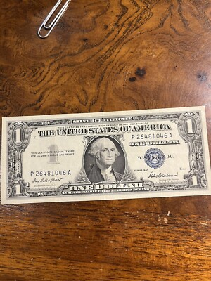 1957 $1 DOLLAR BILL SILVER CERTIFICATE BLUE SEAL NOTE (extremely Rare ...