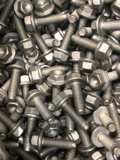 100 -  M5-.8x17.65 Metric Hex Flange Bolts coated matpoint screw