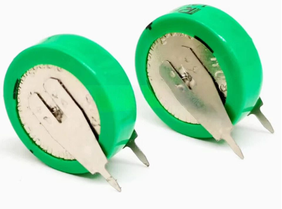 10 pcs New 1.2V 80mAh Button Battery Ni-MH Rechargeable With 2 Solder Tabs Pins - Image 2 of 4