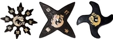 Ninja Martial Arts Rubber Foam Throwing Stars Practice Shuriken Star - Set of 3