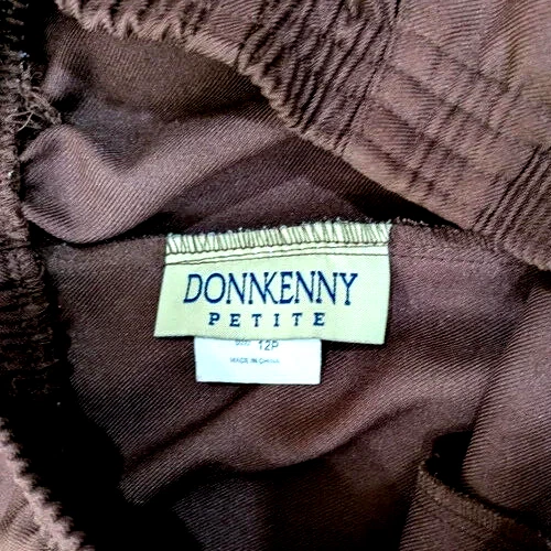 Pantalones Talla. Bolsillos de cintura eléctricos marrón 12P DONNKENNY Petite Foto 4 de 4
