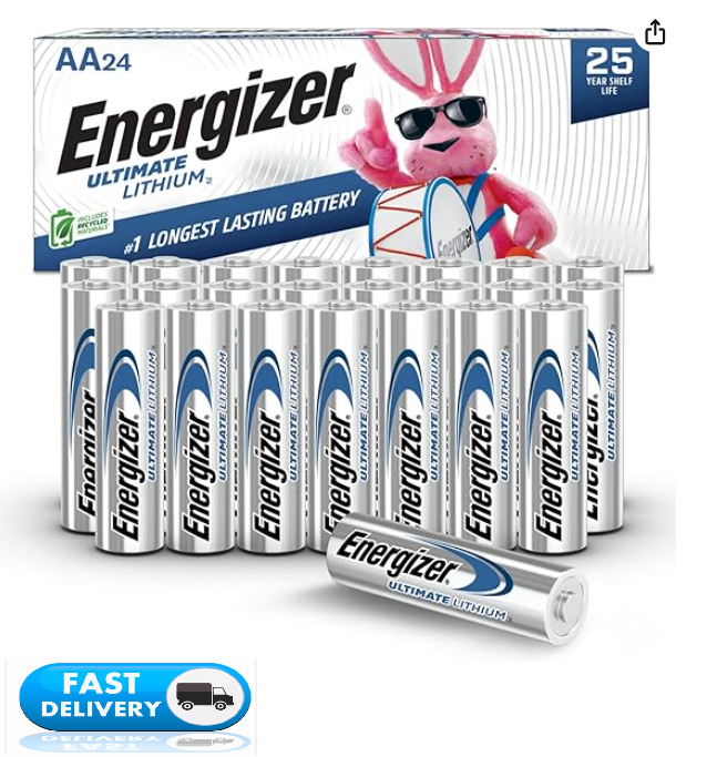 Energizer AA Batteries Ultimate Lithium Double A Battery 24 Count-image