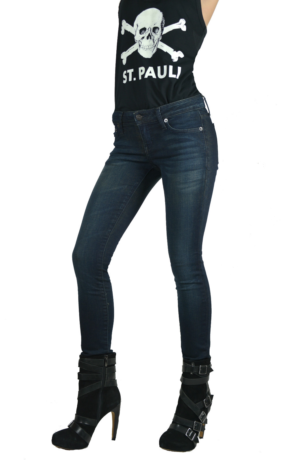 KILL CITY INDIGO DENIM CLASSIC SKINNY PREMIUM DARK WASH JUNKIE FIT