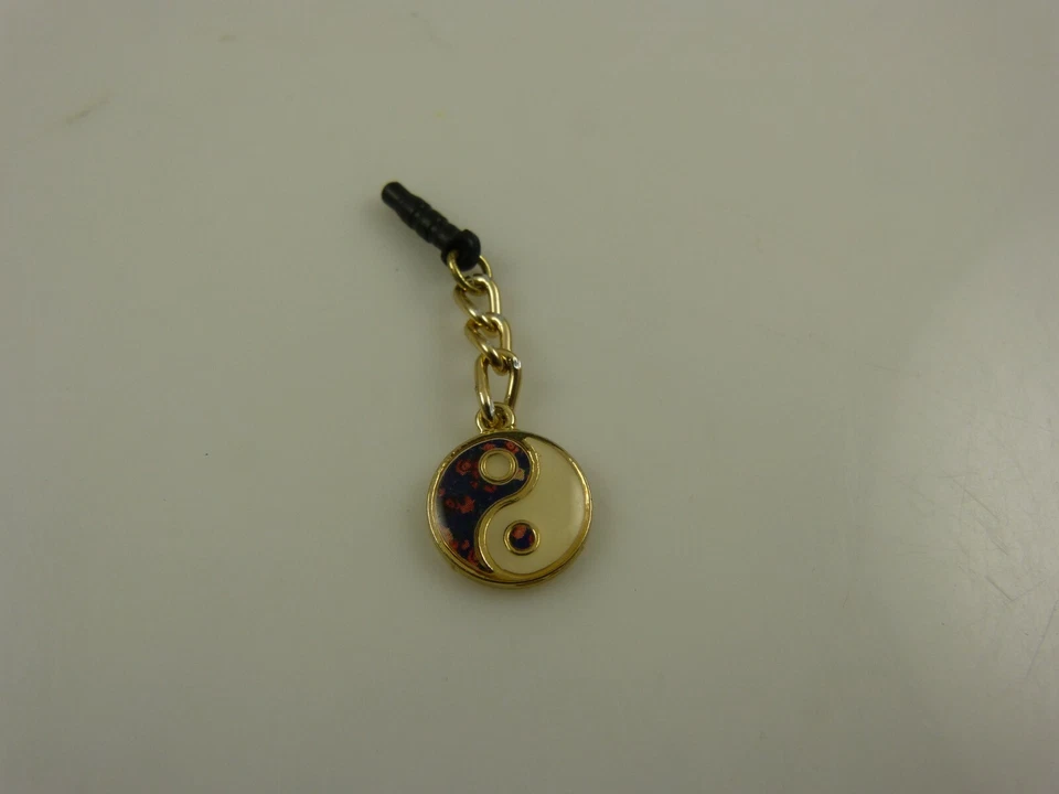 Celular branco roxo Ying Yang ou serve para iPad charme tampa de ouvido plugue de poeira pendurado - Imagem 2 de 3