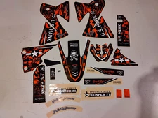 Indie Performance ATV. Motocross US Hawk Graphic Decal Kit Semper Fi-Red